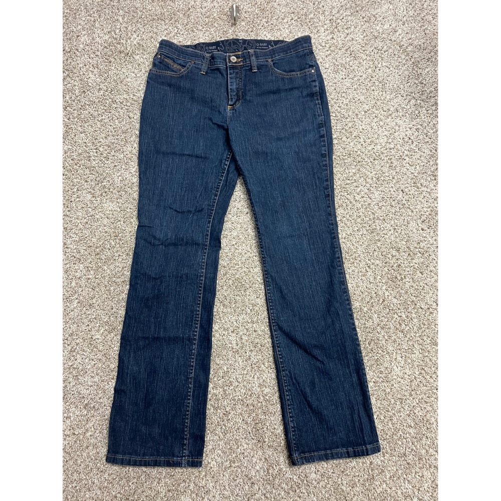 Wrangler Q-Baby Ultimate Riding Jeans Dark Wash Bootcut Denim Womens 11x34